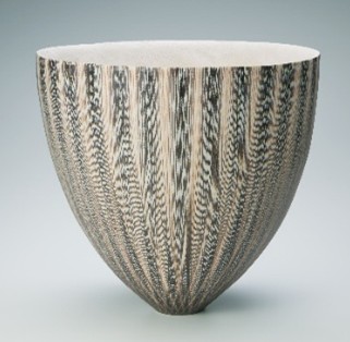 日本工芸会会長賞、早川嘉、織彩鉢〔陶芸〕