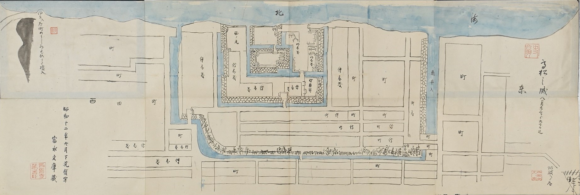 高松城図讃岐伊予土佐阿波探索書付図写