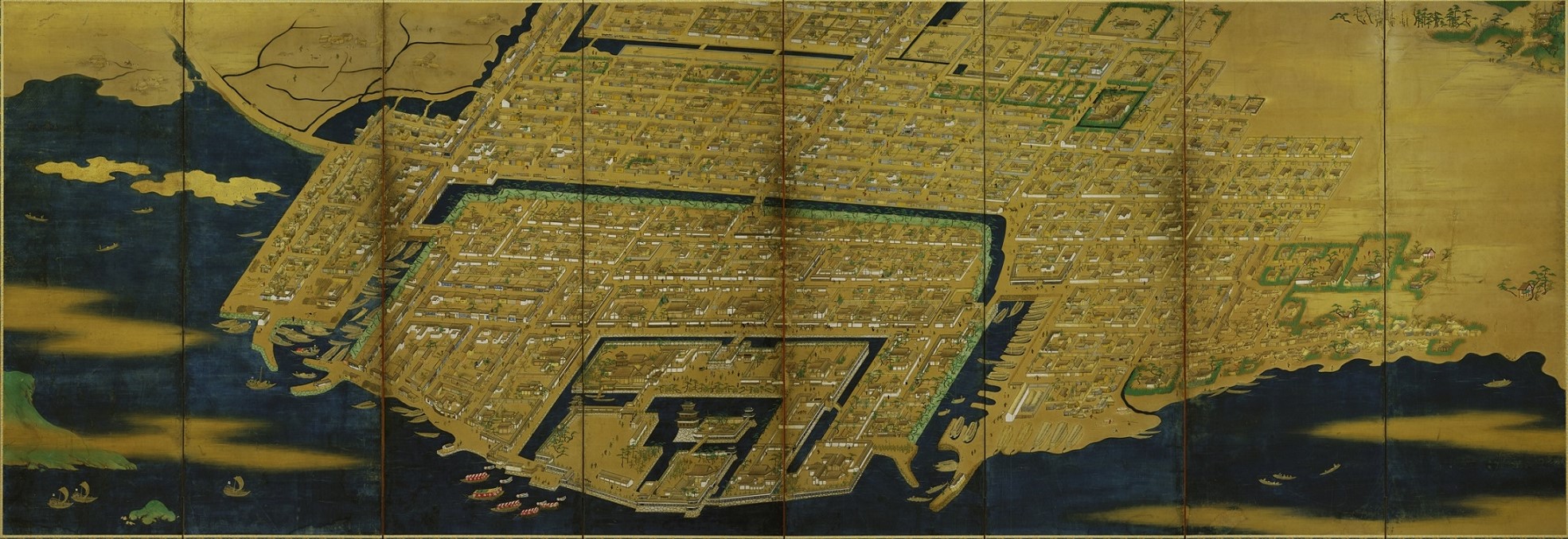 高松城下図屏風