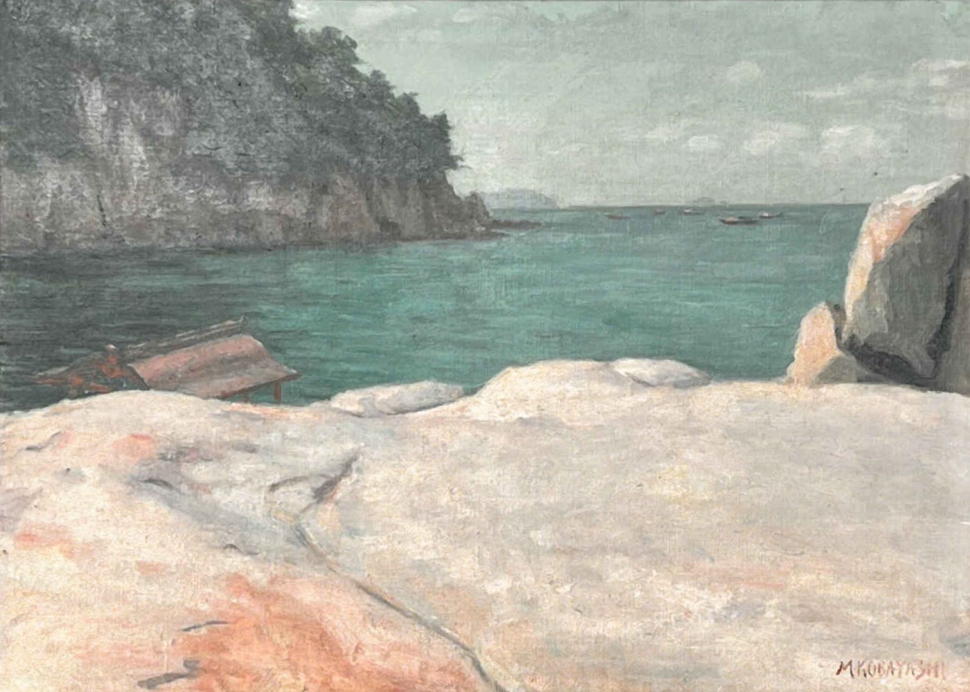 小林萬吾「蔦島公園」、制作年不詳、個人蔵