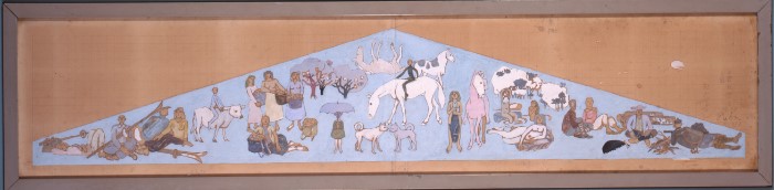 猪熊弦一郎「自由」昭和26年（1951）水彩、紙