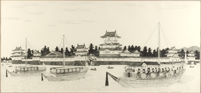 井上員男「高松城」平成14年（2002）当館蔵